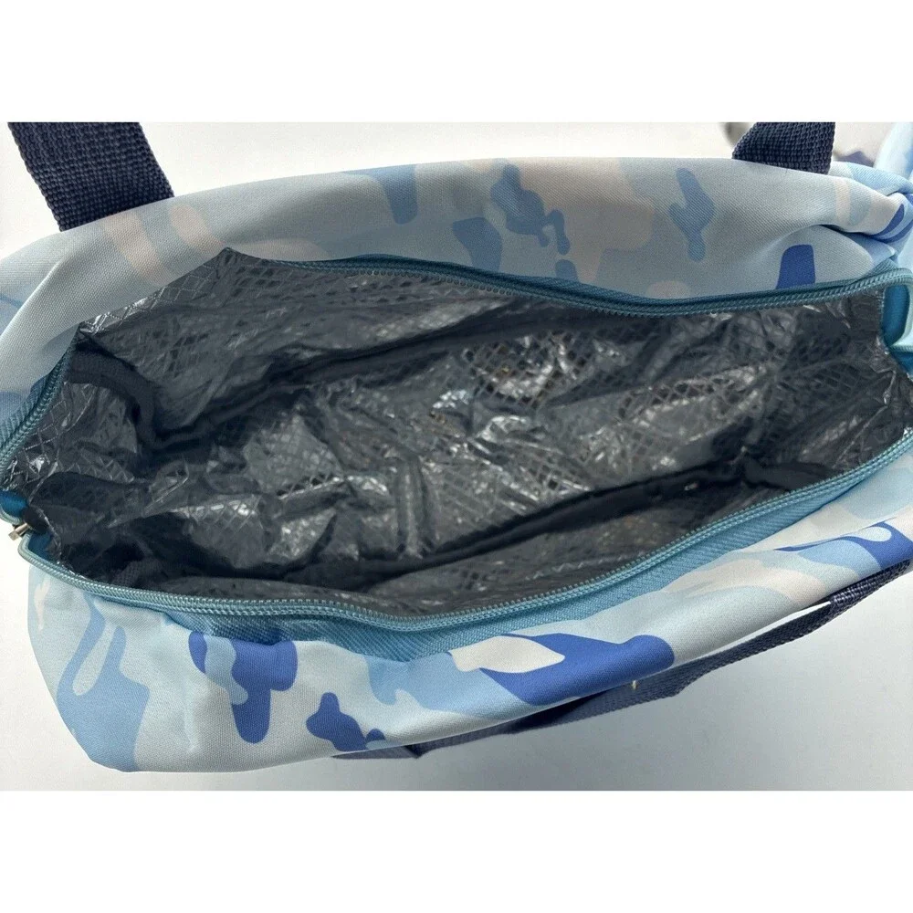 camolauge back pack with lunch bag light blue  nylon large capacity school